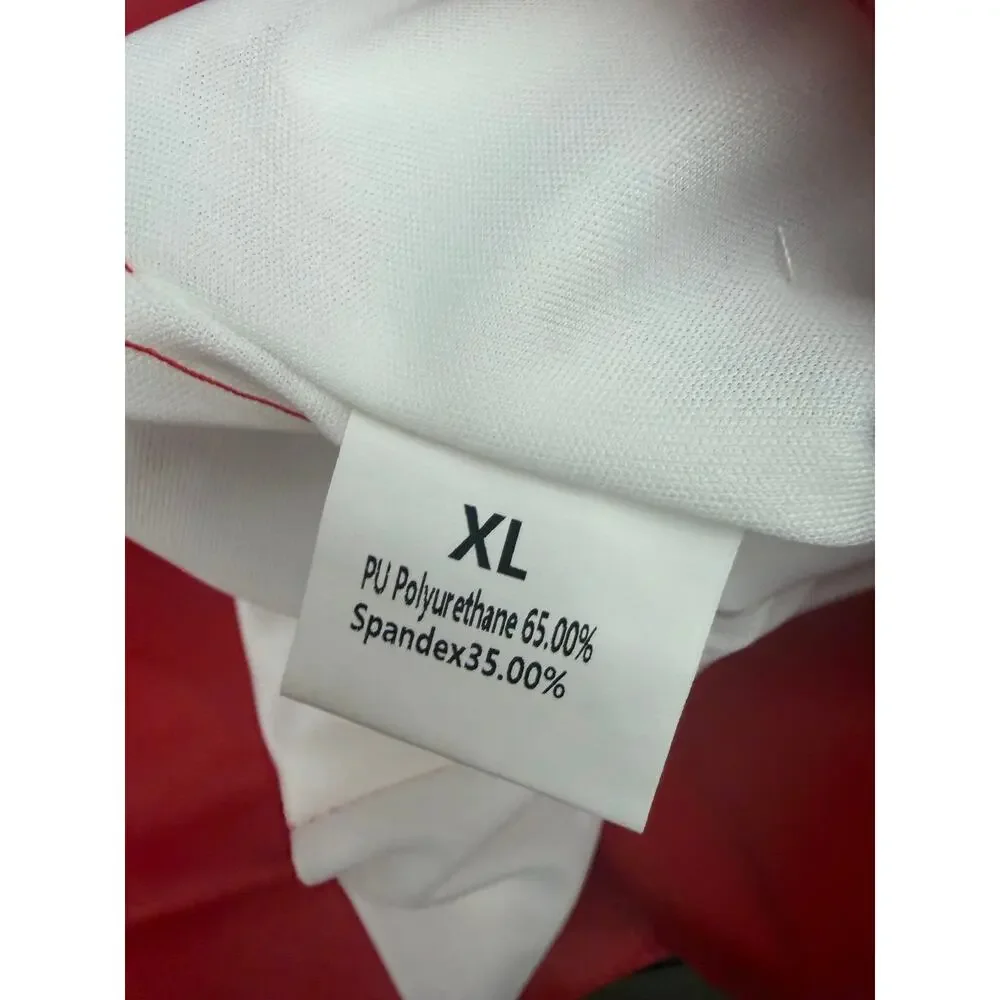 NWOT Faux Leather Skirt Red High Waisted Lined Zip Back XL